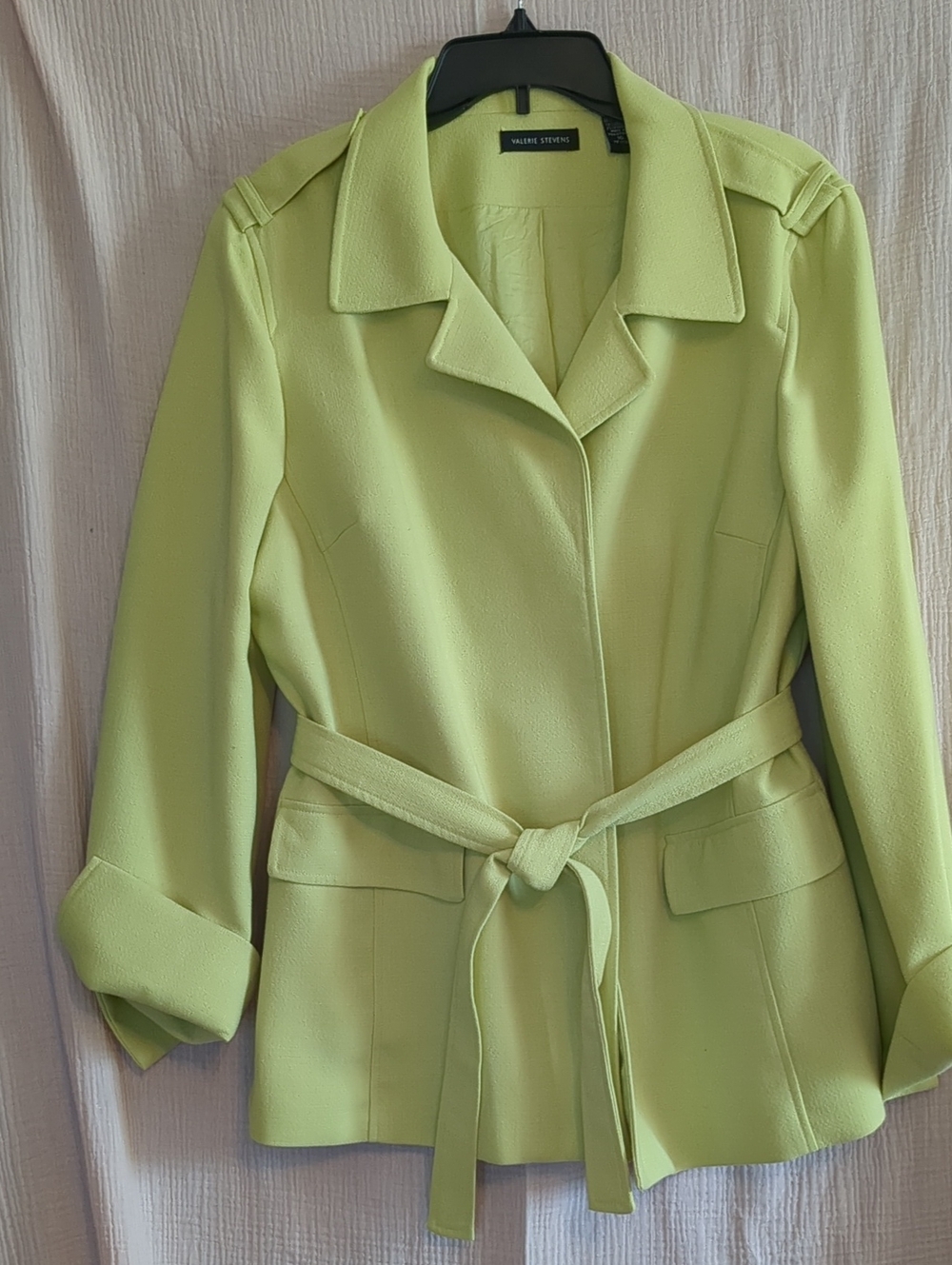 CHILLY WEATHER WARDROBE BUILDER VALERIE STEVENS Belted Trench Jacket